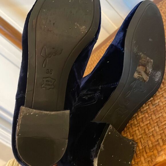 Joie blue velvet ankle booties size 6/36 - Picture 10 of 12